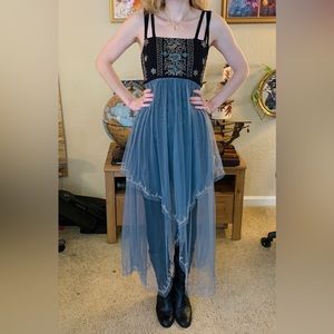 Amazing Sheer Fantasy Gown from Intimately Free People with Embroidered Bodice!